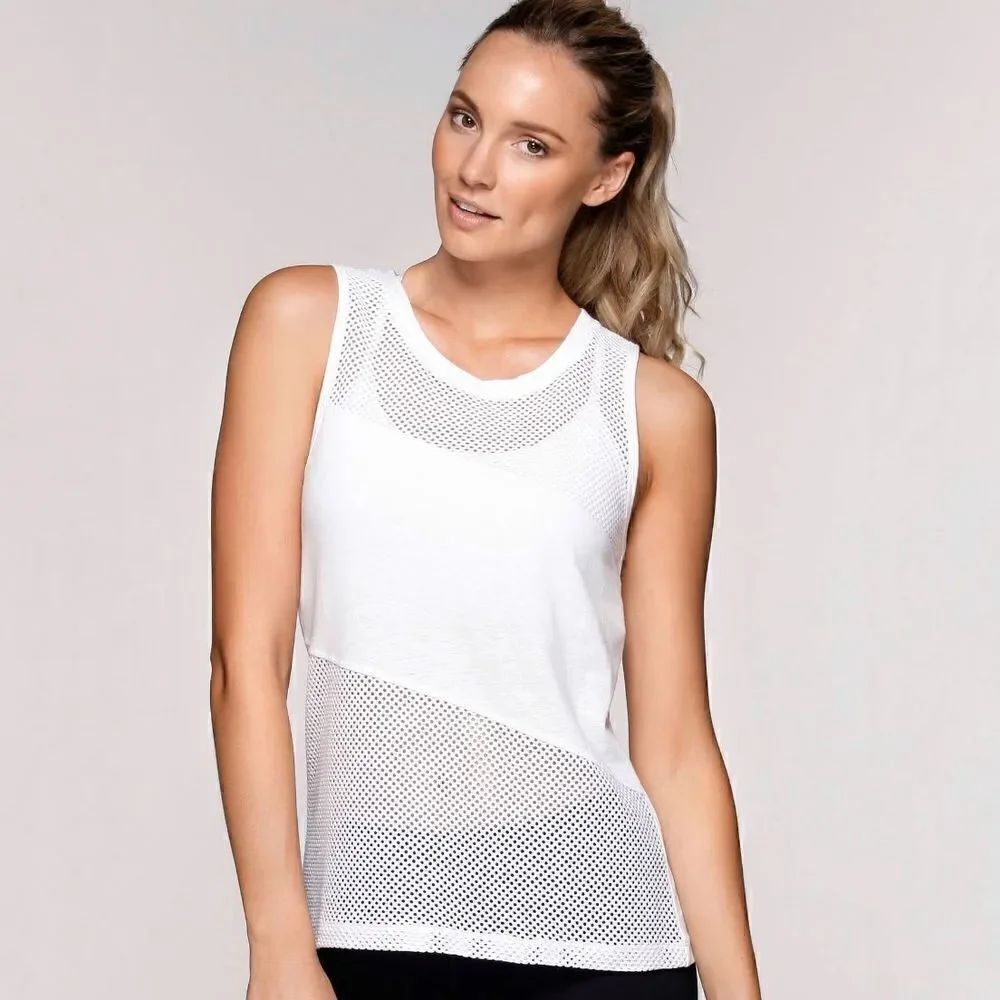 š
ŗLORNA Jane 'No. 1 Tank' Slub Knit Top, White,āM